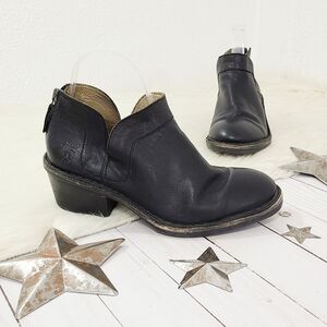 FLY London Dias Leather Ankle Boots black size 38